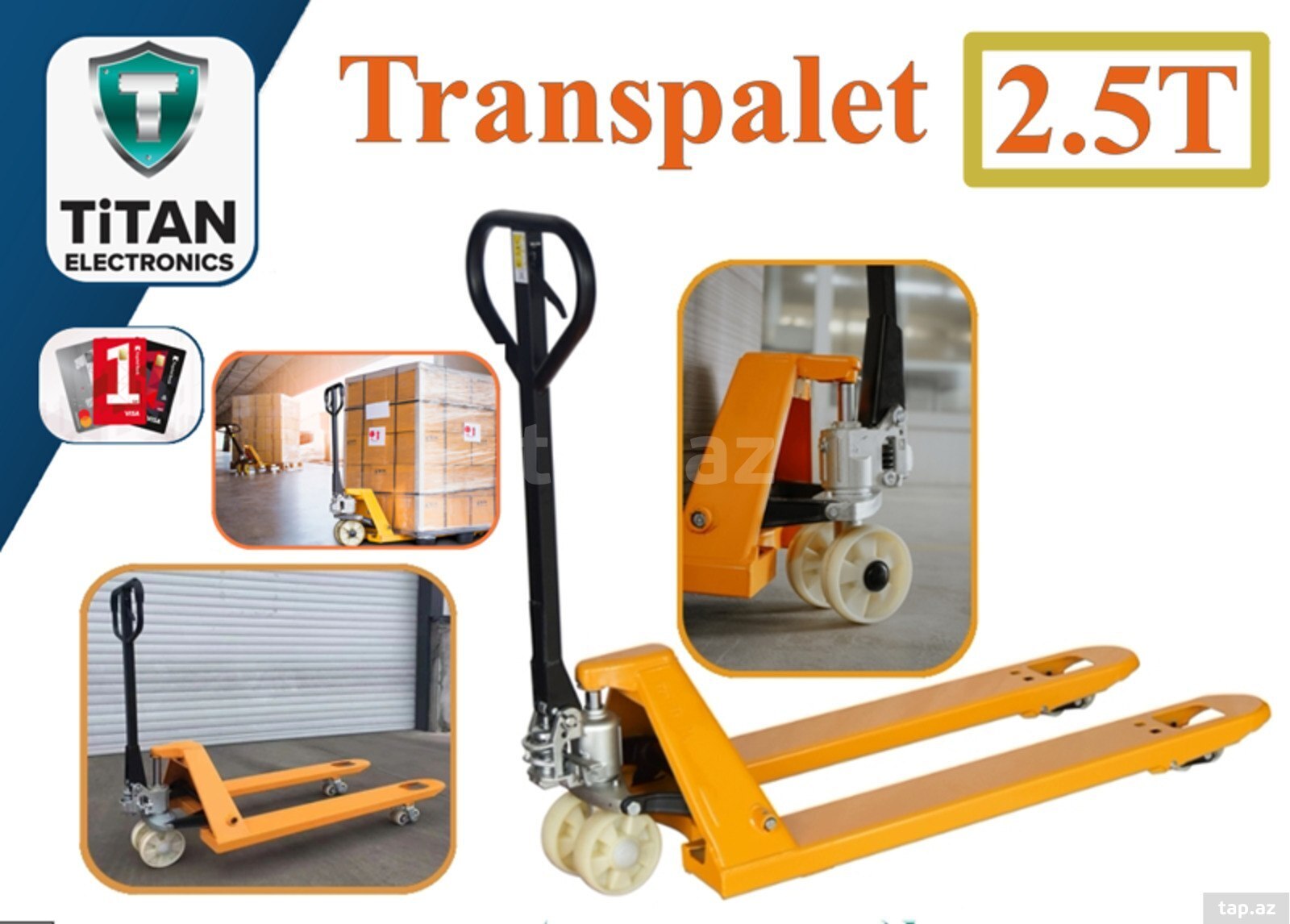 Transpalet White Nylon wheels