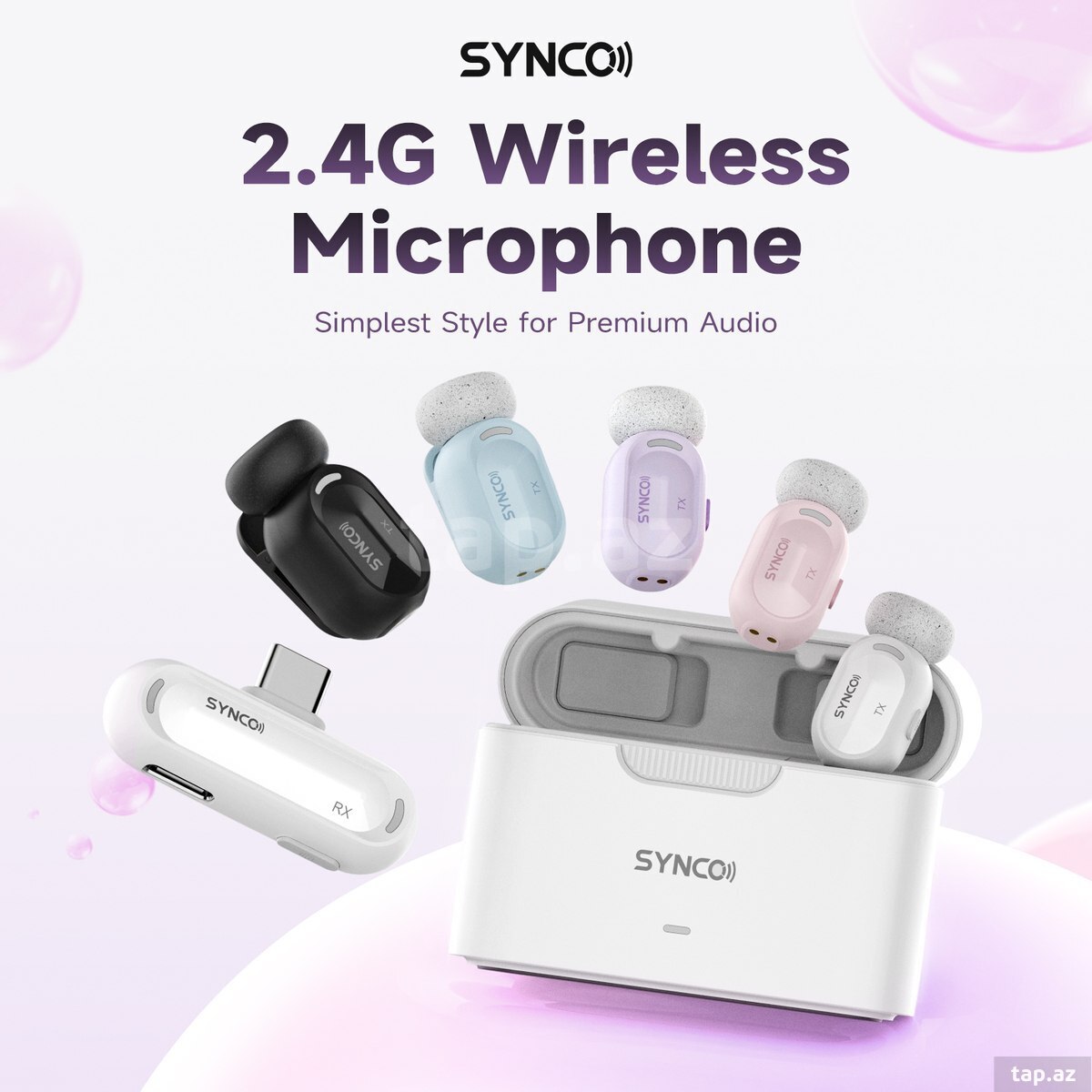 “Synco” Smic naqilsiz yaxa mikrofonu dəsti (2)
