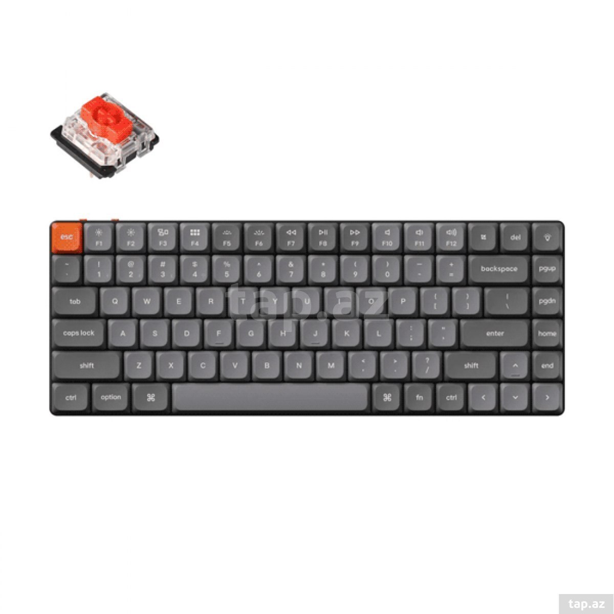 Simsiz oyun klaviaturası Keychron K3 Max Gateron White Backlight Red Switch (K3M-A1Z-AZ)