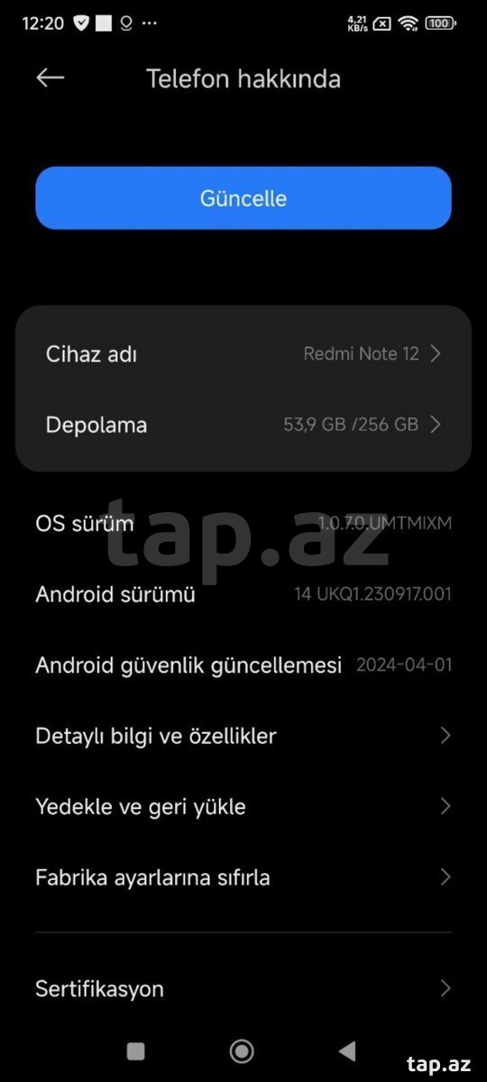 Xiaomi Redmi Note 12 (4G) Mint Green 256GB/8GB (13)