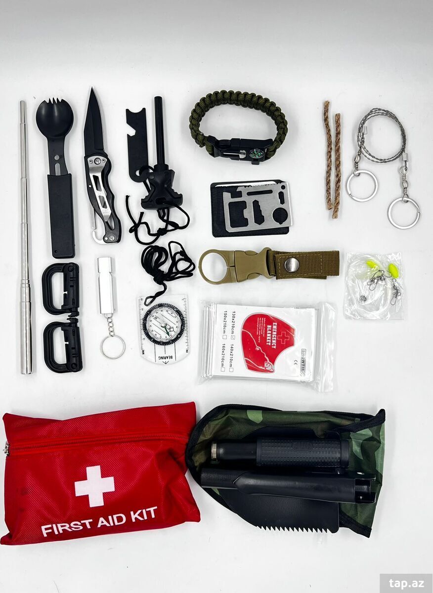 Kempinq üçün MultiTool Survival dəsti