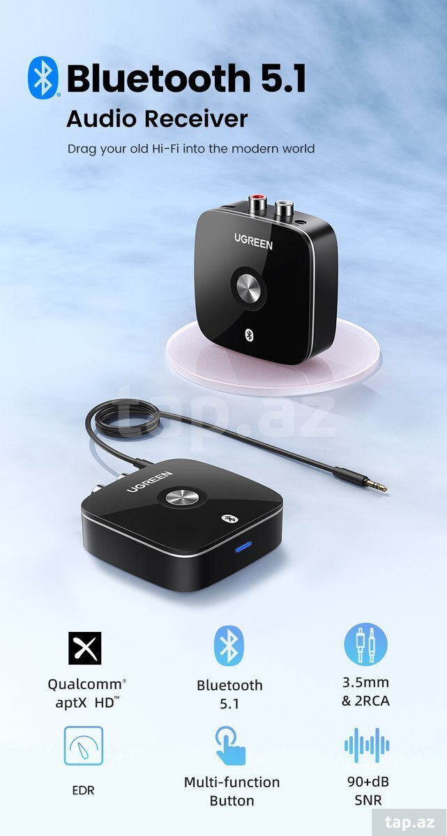 UGREEN Bluetooth 5.1 RCA
