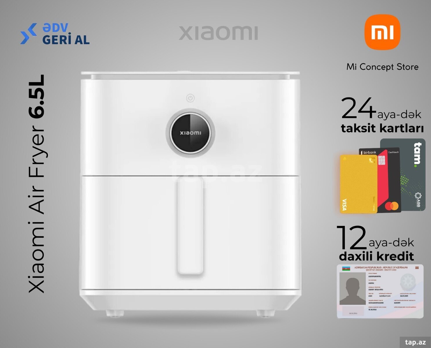 Qızartma aparatı "Xiaomi Air Fryer 6.5L"