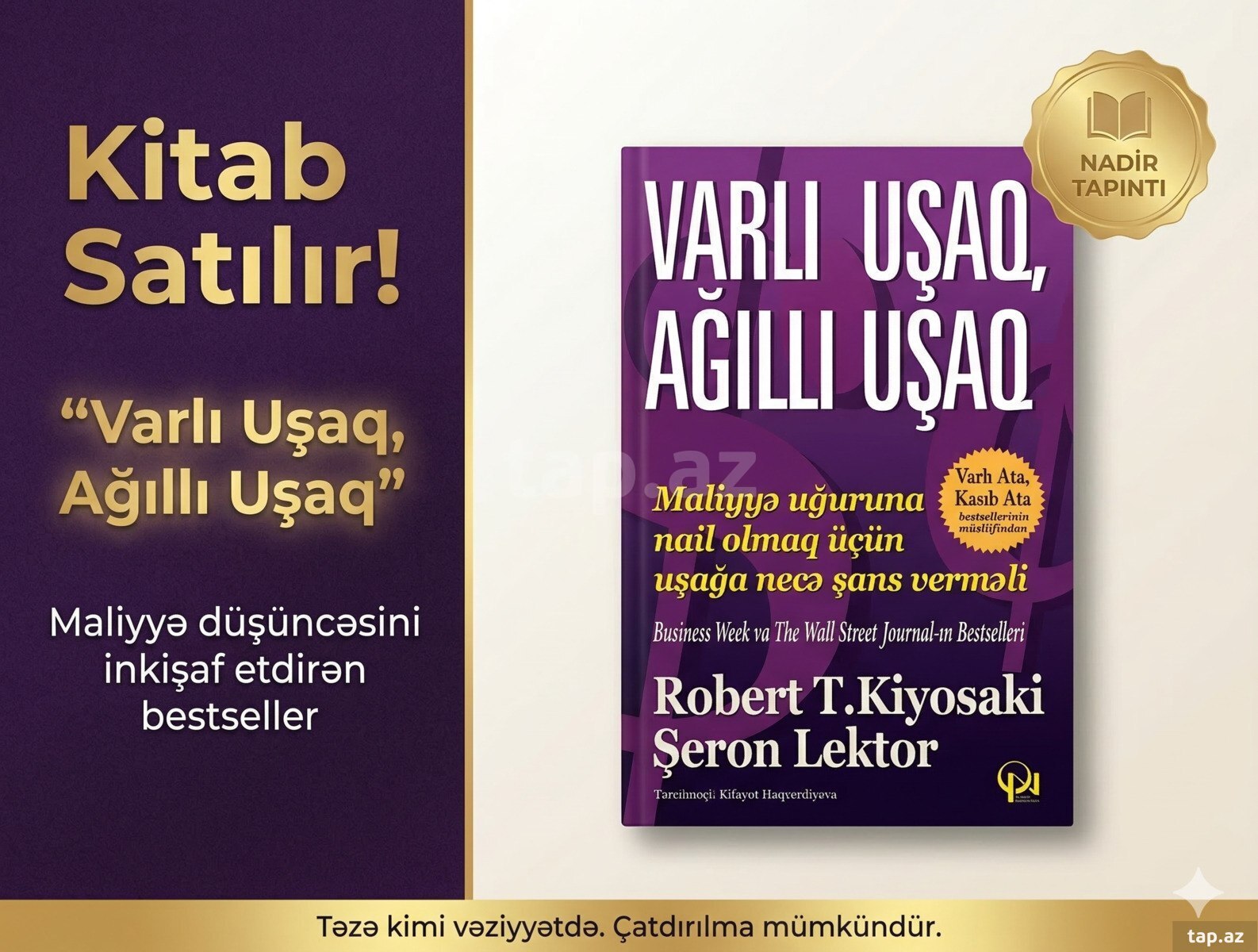 Robert Kiyosaki Varlı uşaq, ağıllı uşaq kitabı