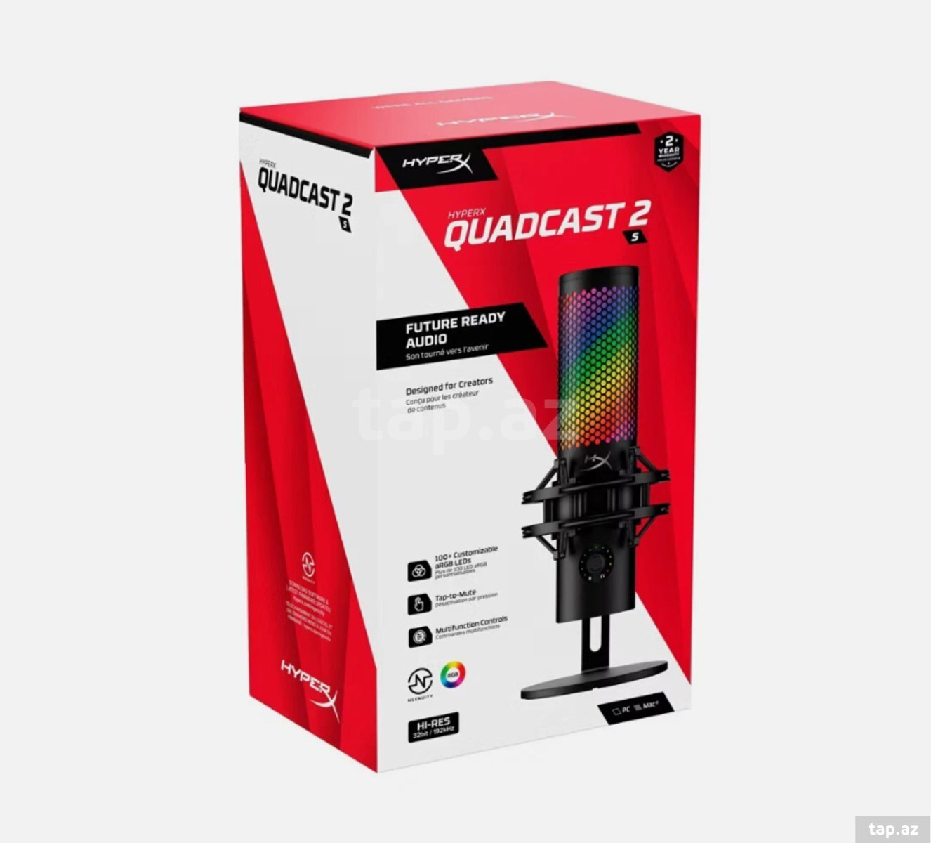 Mikrofon RGB HyperX Quadcast 2 S Gaming (9A273AA) 
