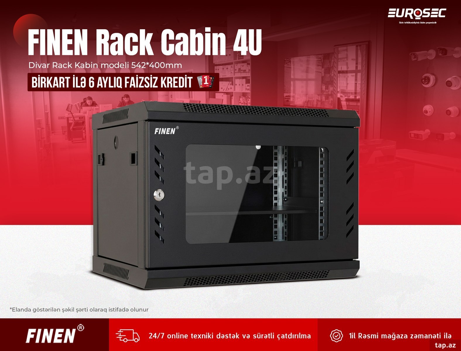 Rack kabin "FINEN - 4U 542*400mm"
