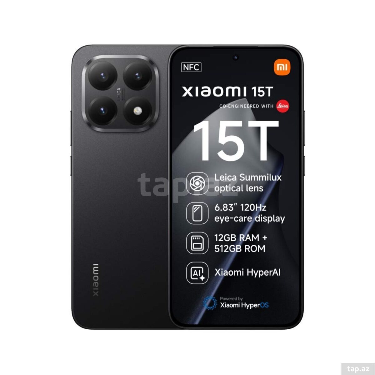 Xiaomi 15T Black 256GB/12GB