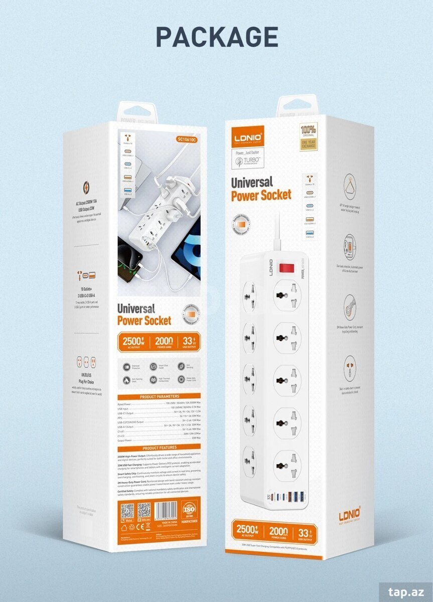 Ldnio uzadıcı 10 port 33W (5)