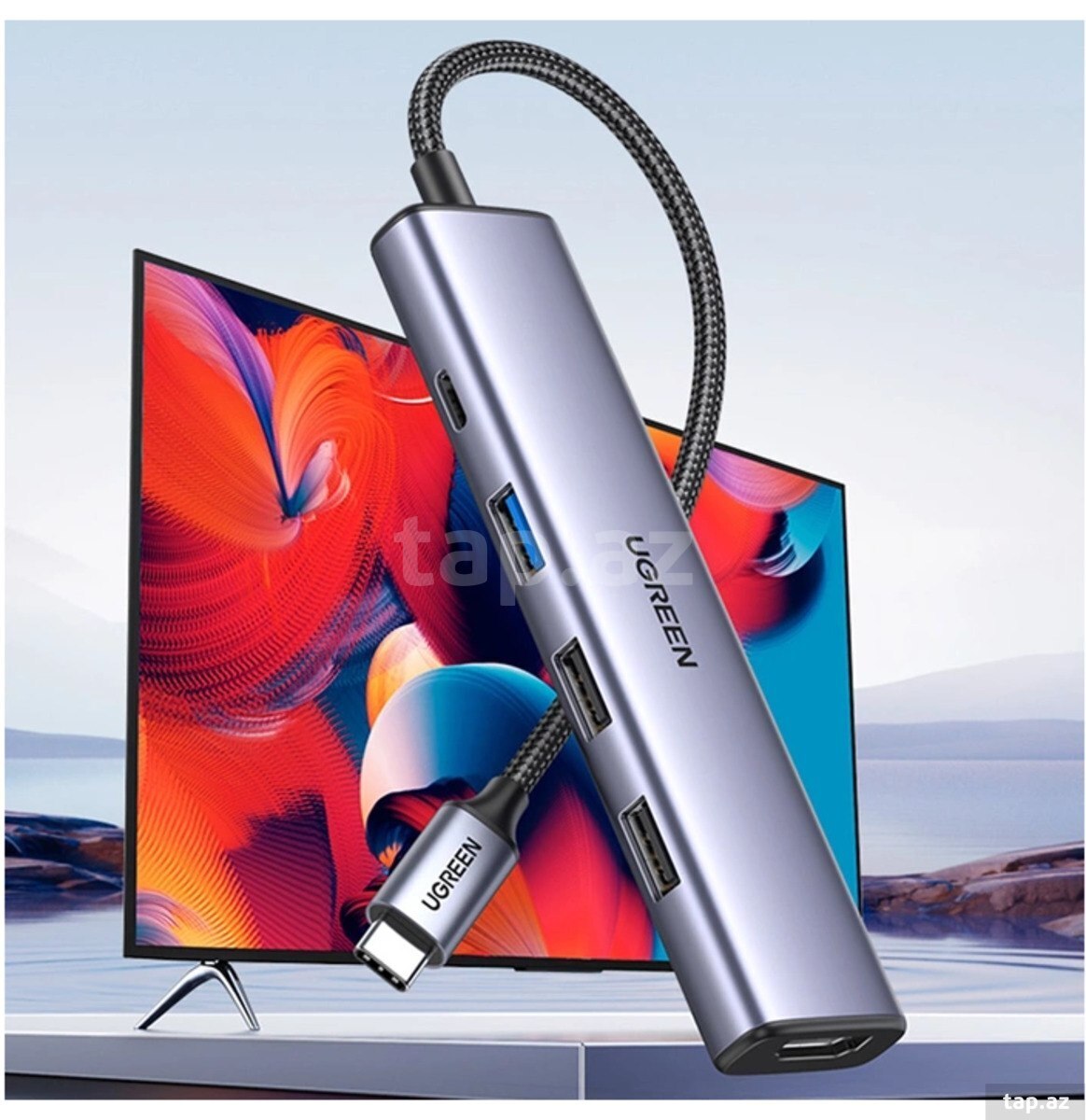 Görüntü və məlumat kabeli "Ugreen USB-C to HDMI HUB Adapter 5-in1 CM478" (13)