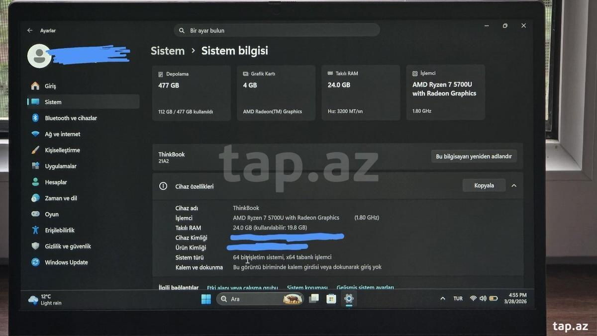 Lenovo ThinkBook 14 G3 ACL 24GB RAM, 512 SSD (12)