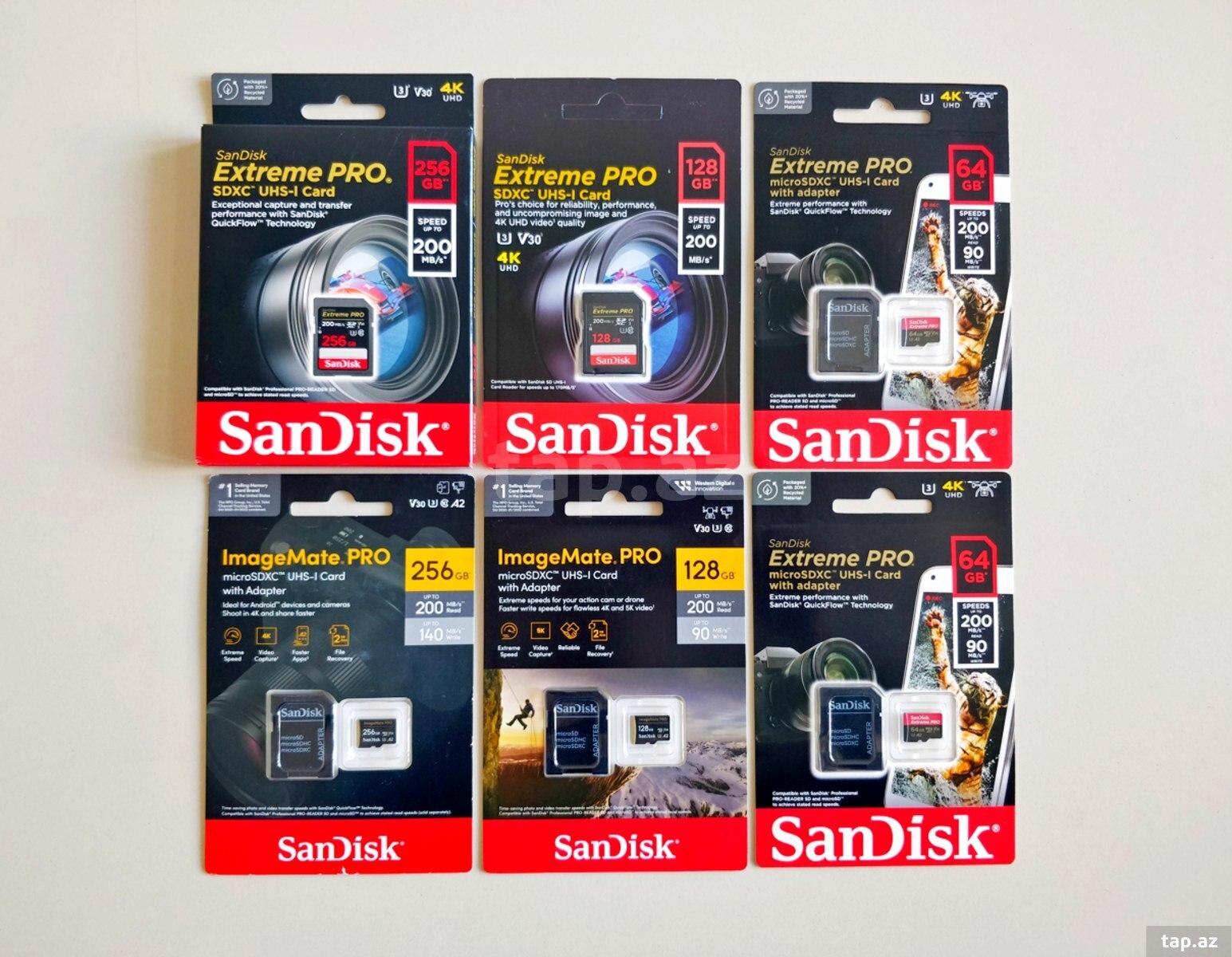 SanDisk Mikrokart/SDcard Pro 4K 64GB-1TB