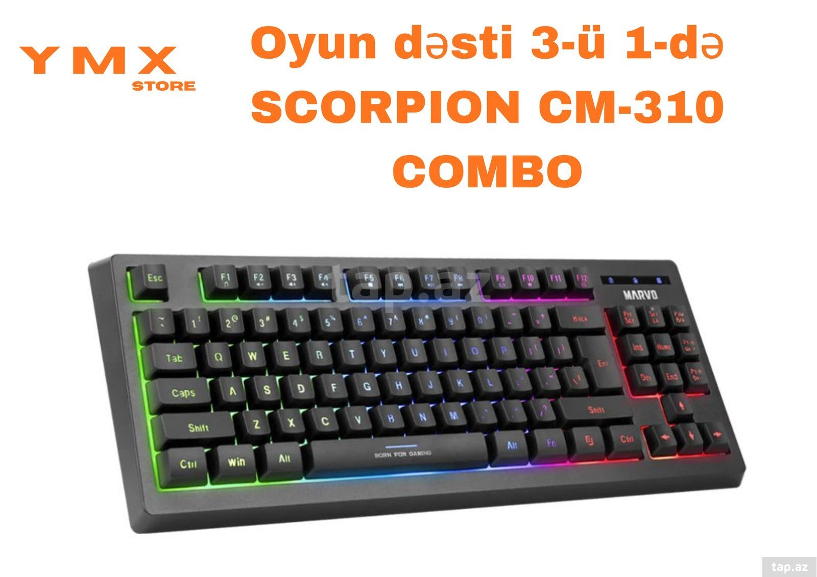 Gaming Combo Marvo Loot 30 Black/White (2)