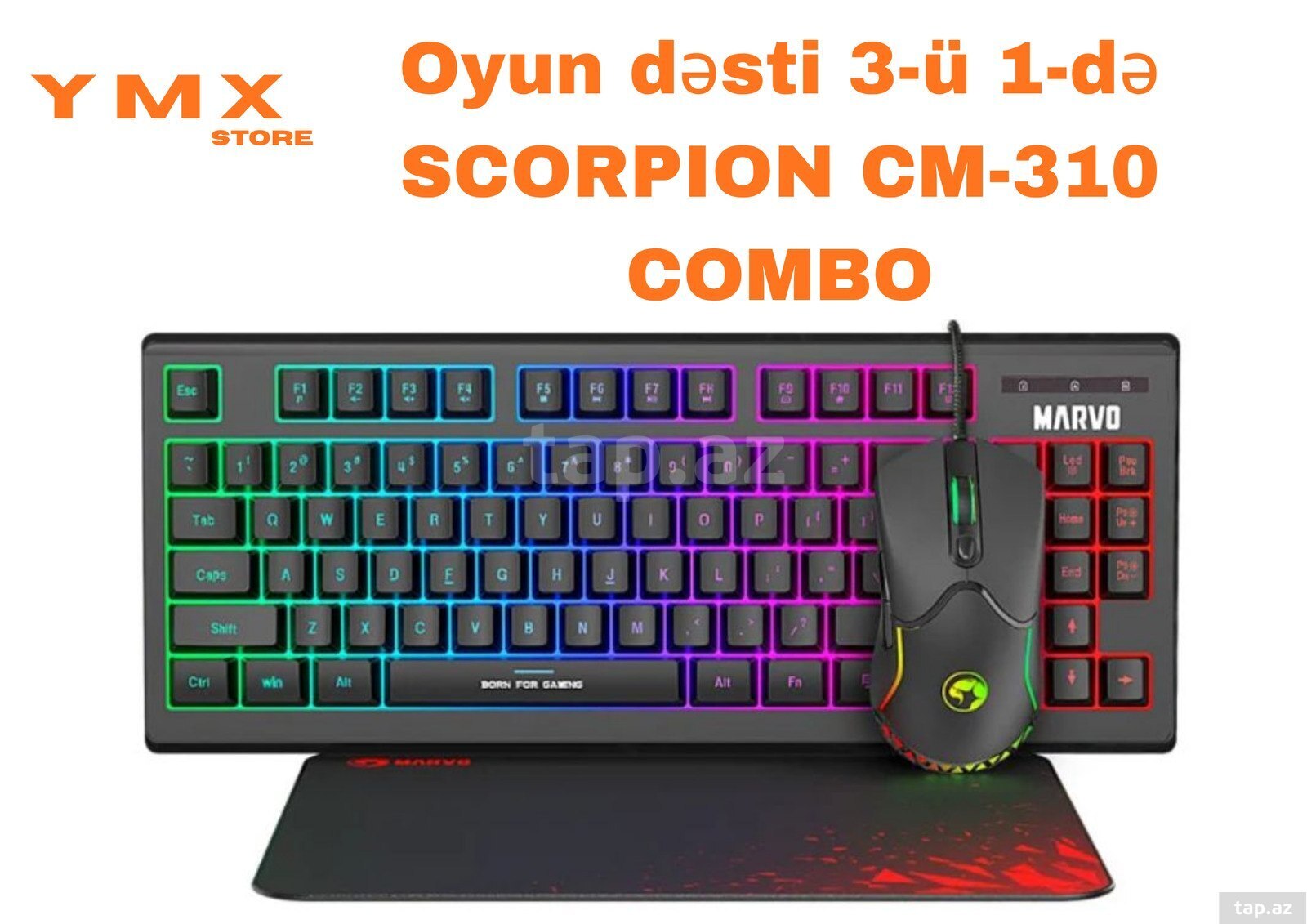 Gaming Combo Marvo Loot 30 Black/White (3)