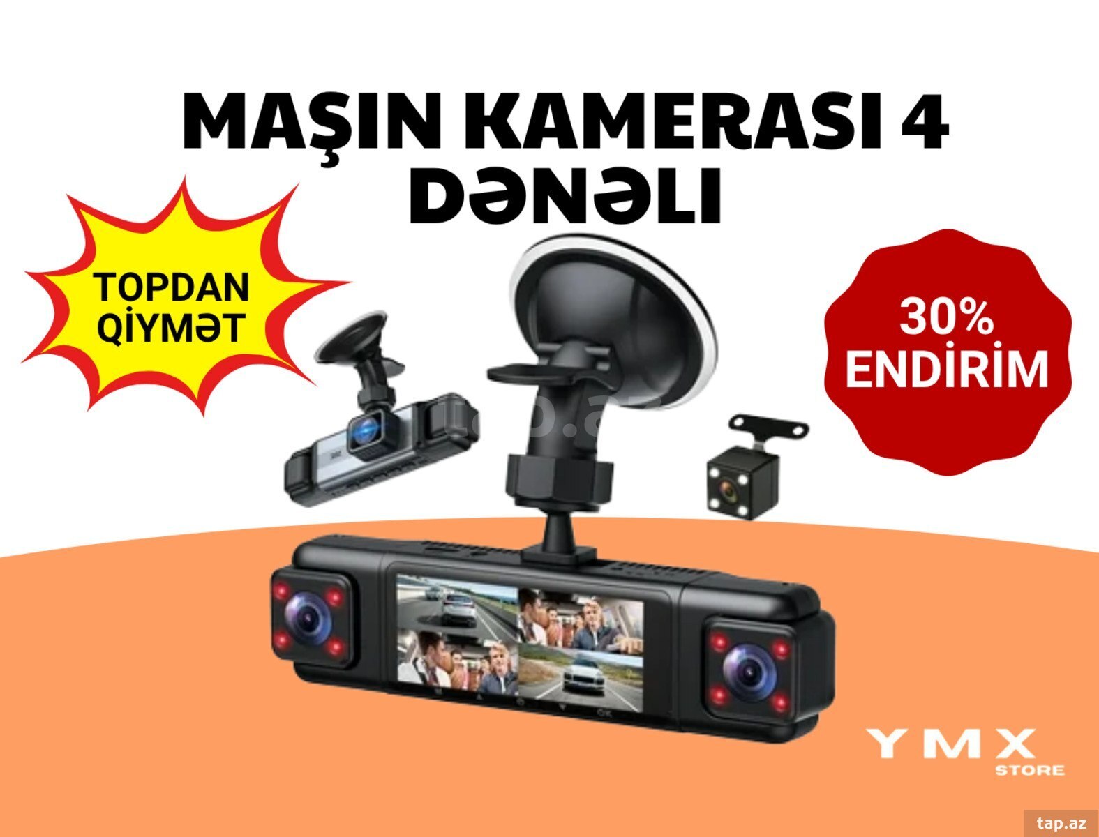 Maşın kamerası 4 dənəli