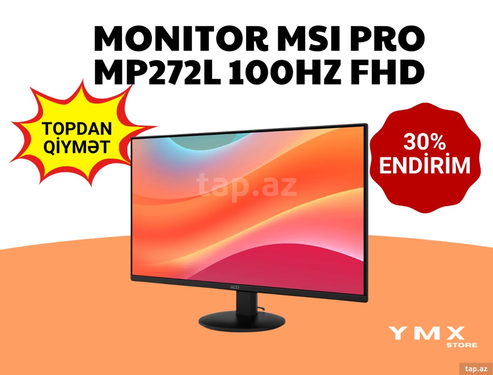 Monitor "MSI PRO 27" 100Hz MP272L