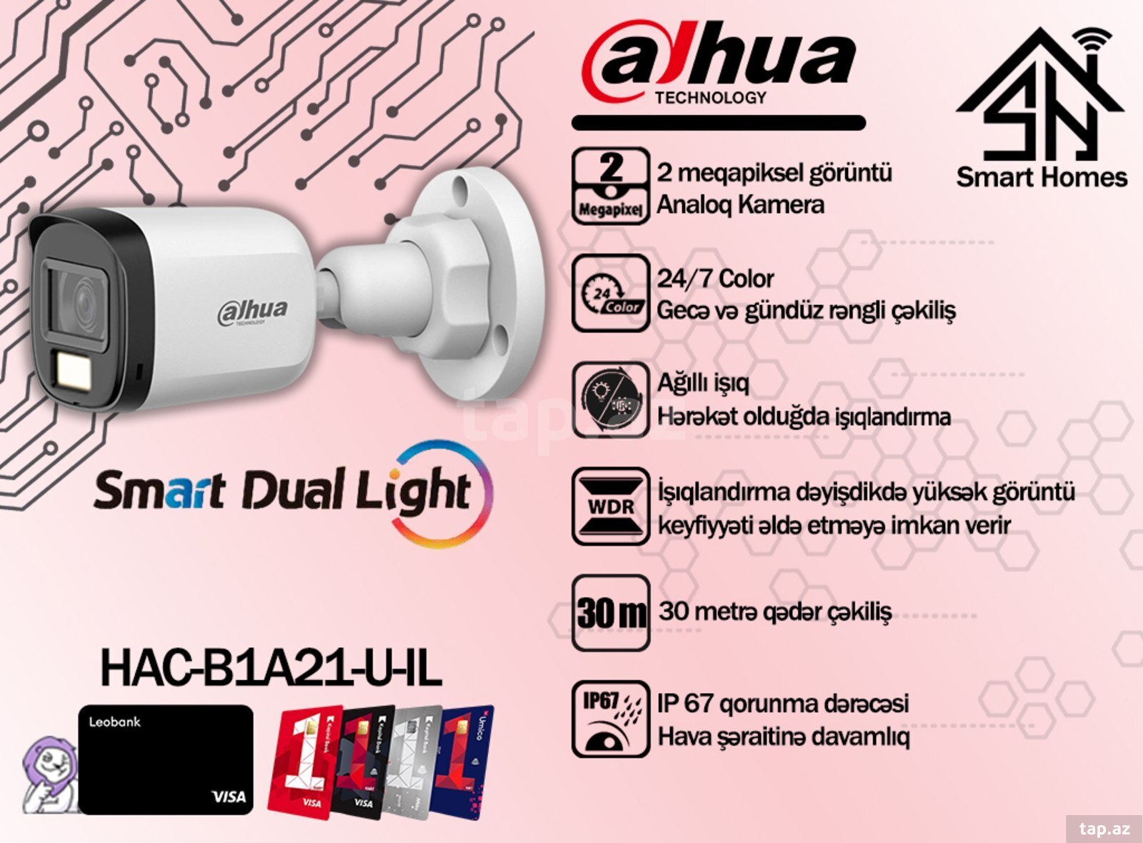 Dahua analoq videomüşahidə kameraları