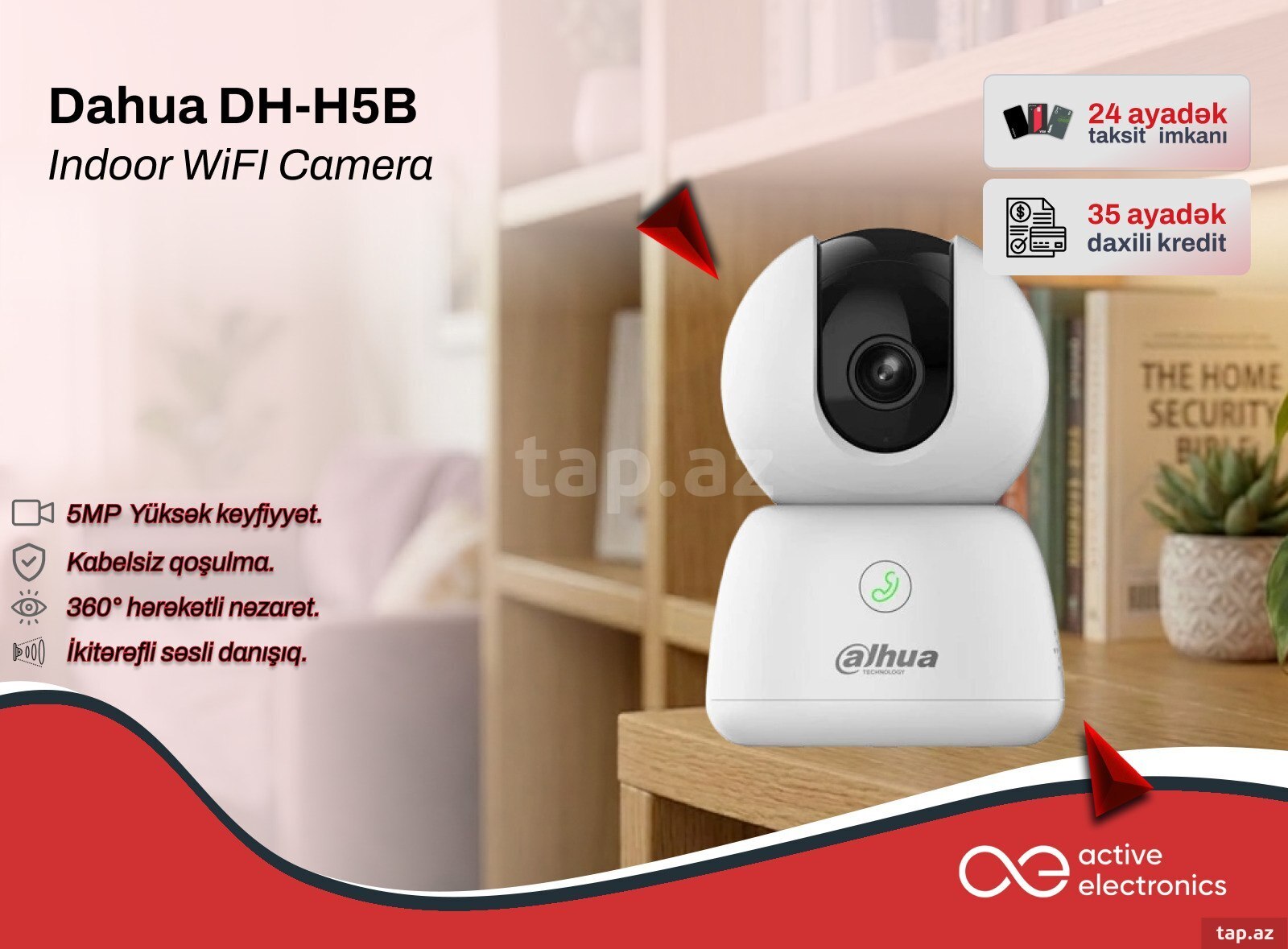 Dahua DH-H5B – Ağıllı təhlükəsizlik üçün kompakt Wi-Fi kamera