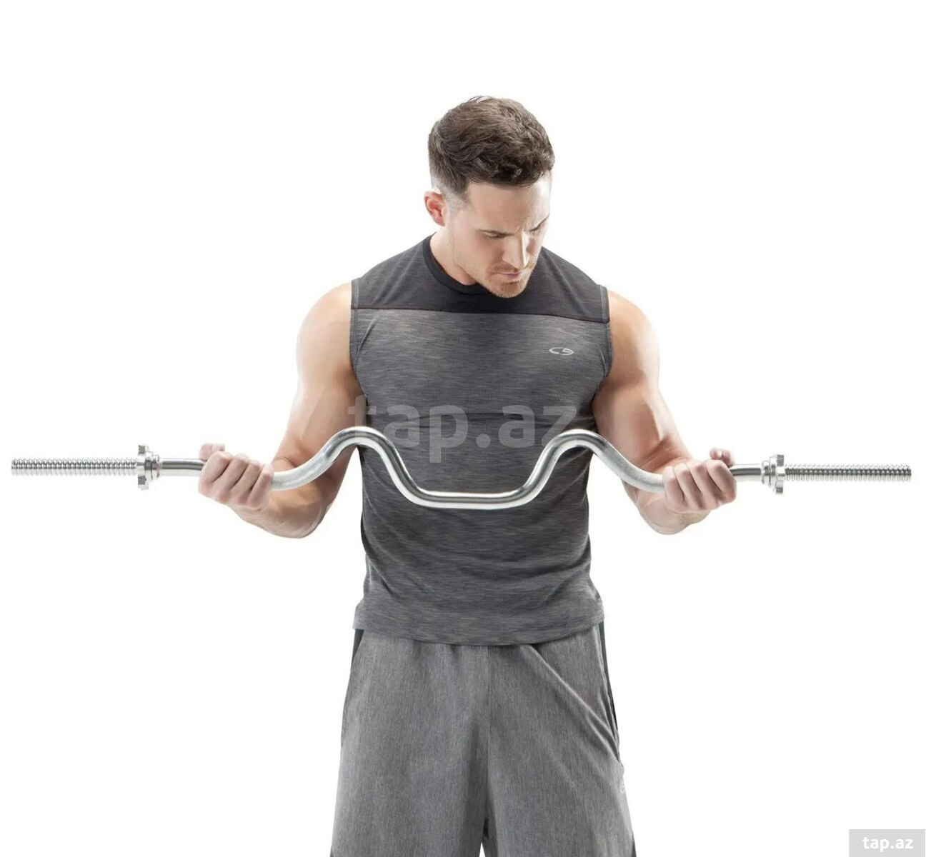 Curl barbell bar f30-ştanq əyri qrifi