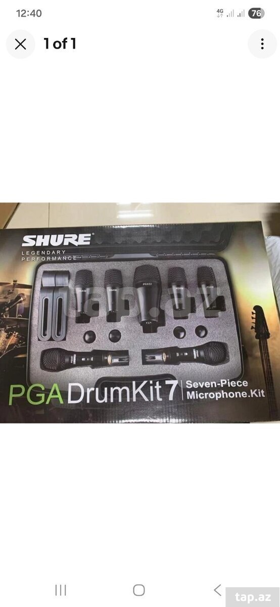 Shure pga drum kit 7 zərb aləti mikrofonu