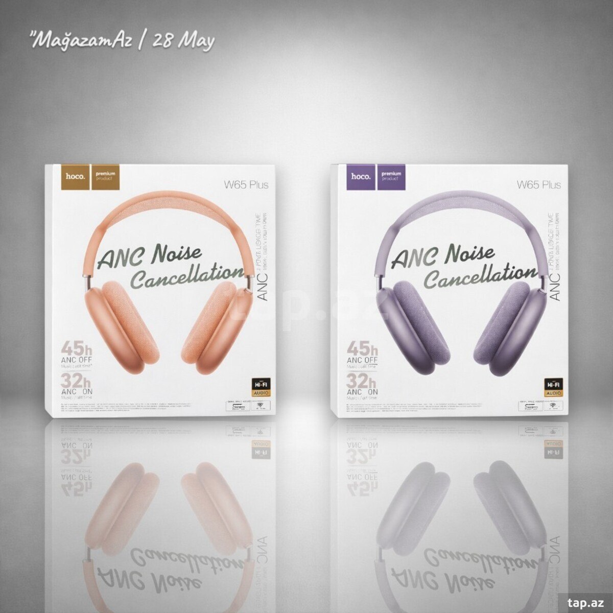 Simsiz qulaqlıq Hoco W65 Plus ANC  (Wireless Headphones) (2)