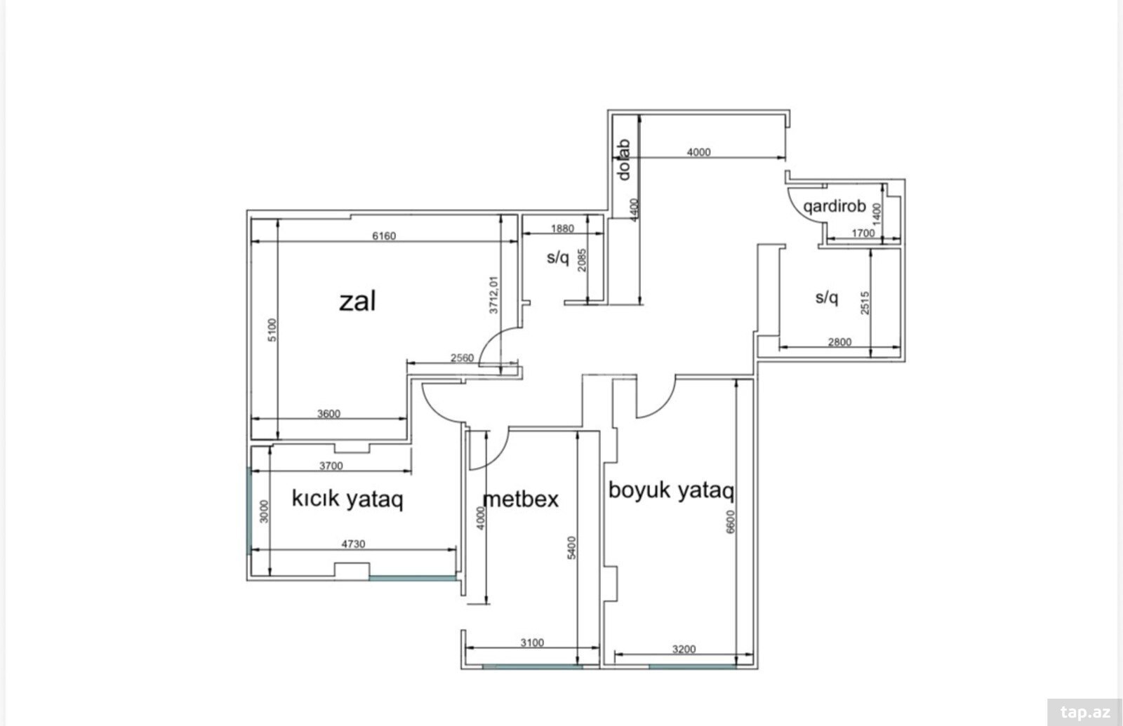 3-otaqlı yeni tikili, Nərimanov r., 137 m² (2)