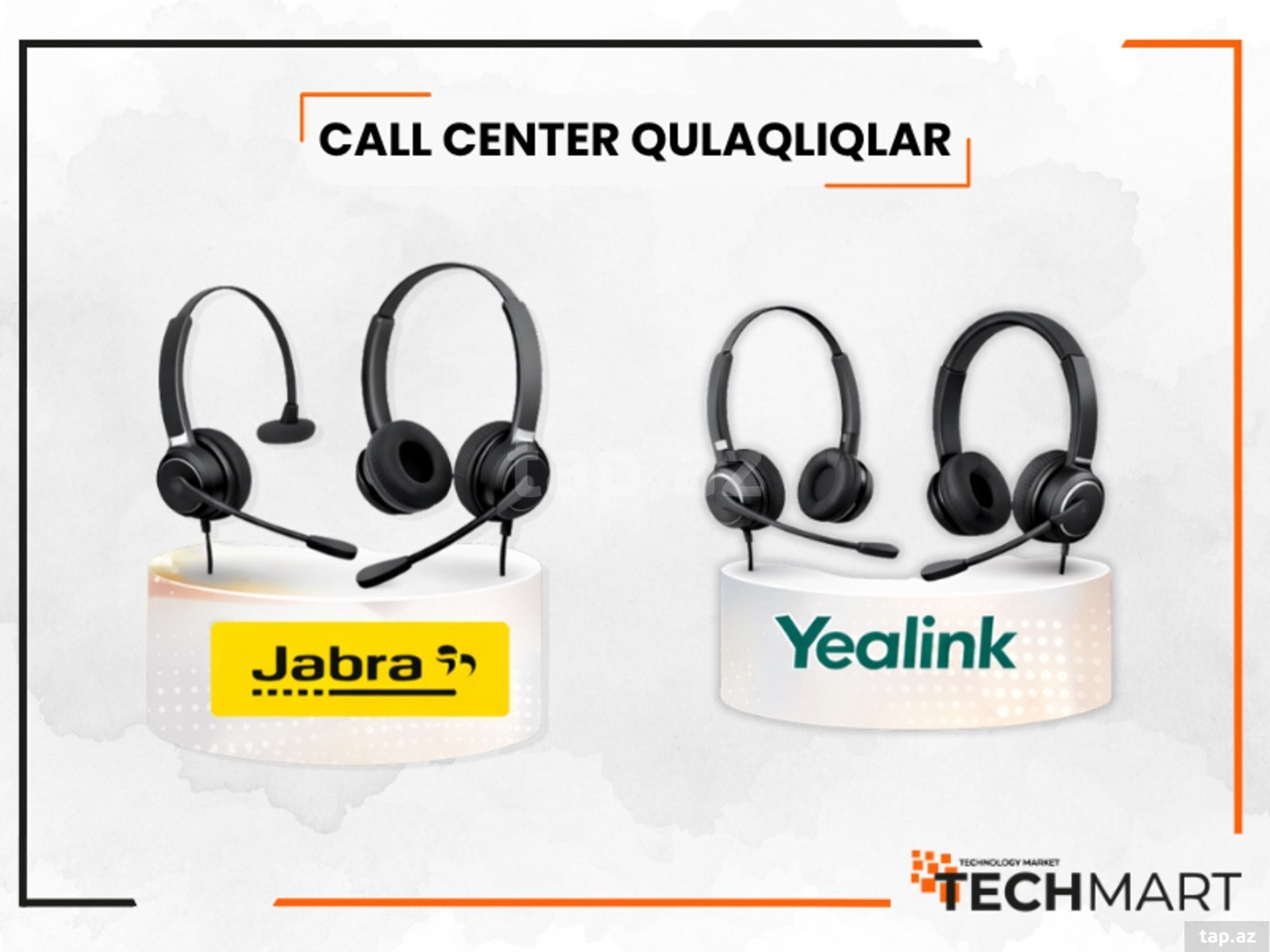 Call center qulaqlıqlar Jabra, Yealink