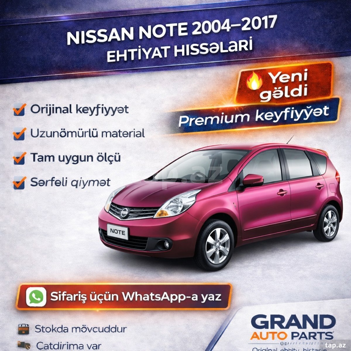 Nissan Note ehtiyat hissələri