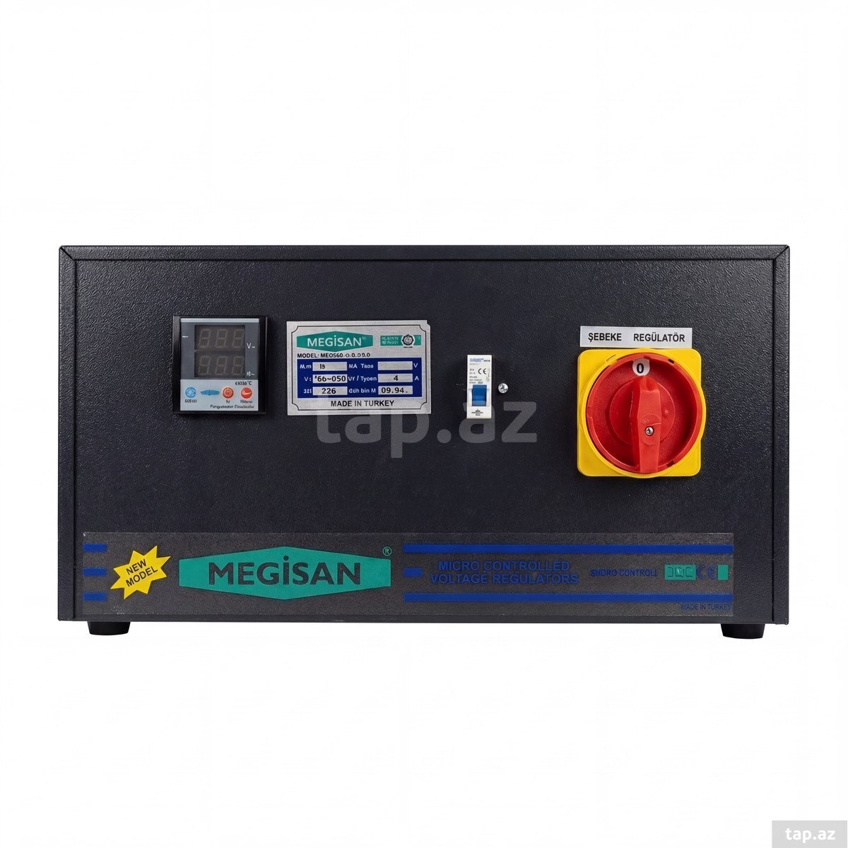 Gərginlik tənzimləyici Megisan 7.5 kVA Monofaza (155V-250V)