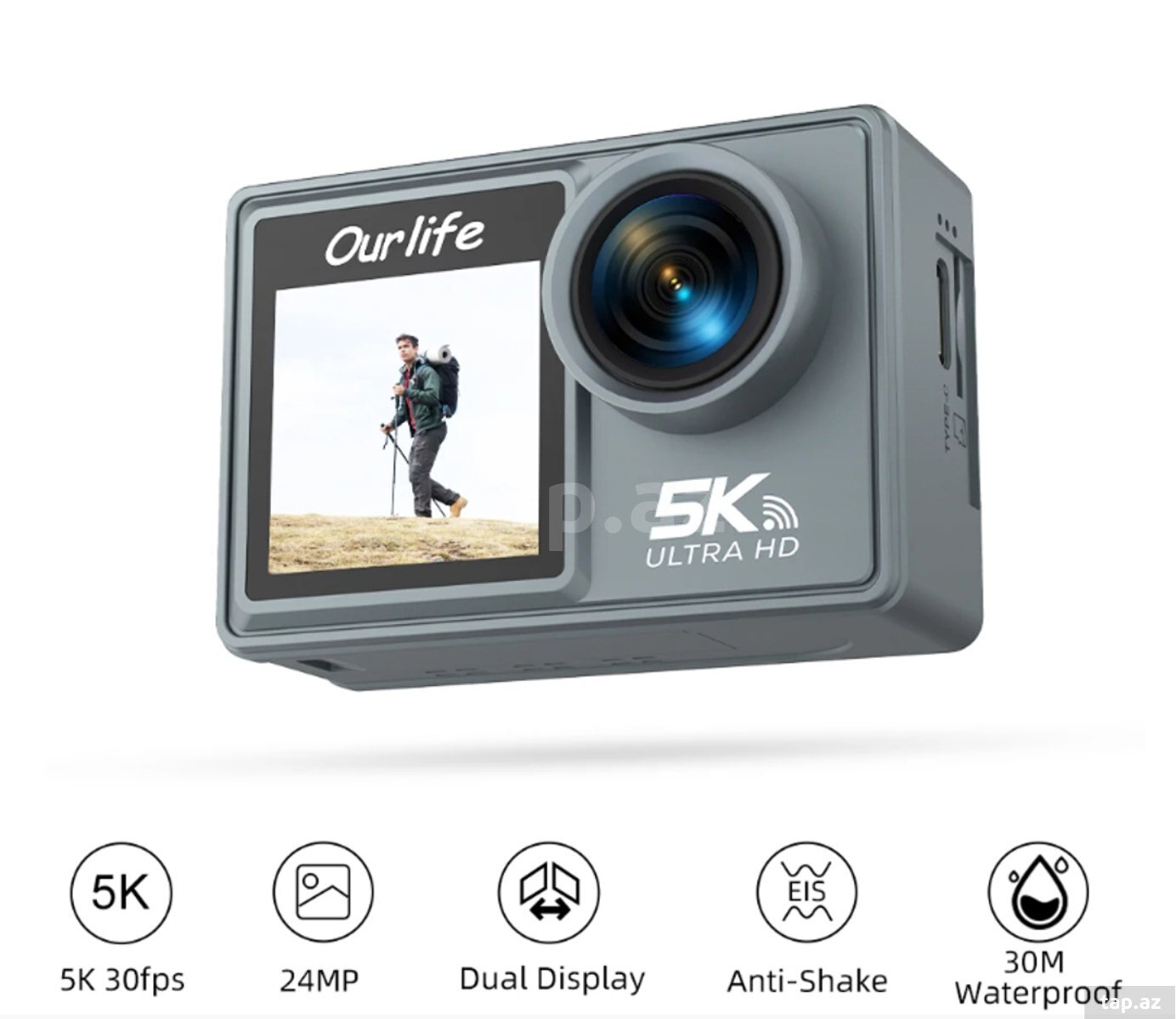 Action kamera 5K Ultra HD Wifi Touchscreen