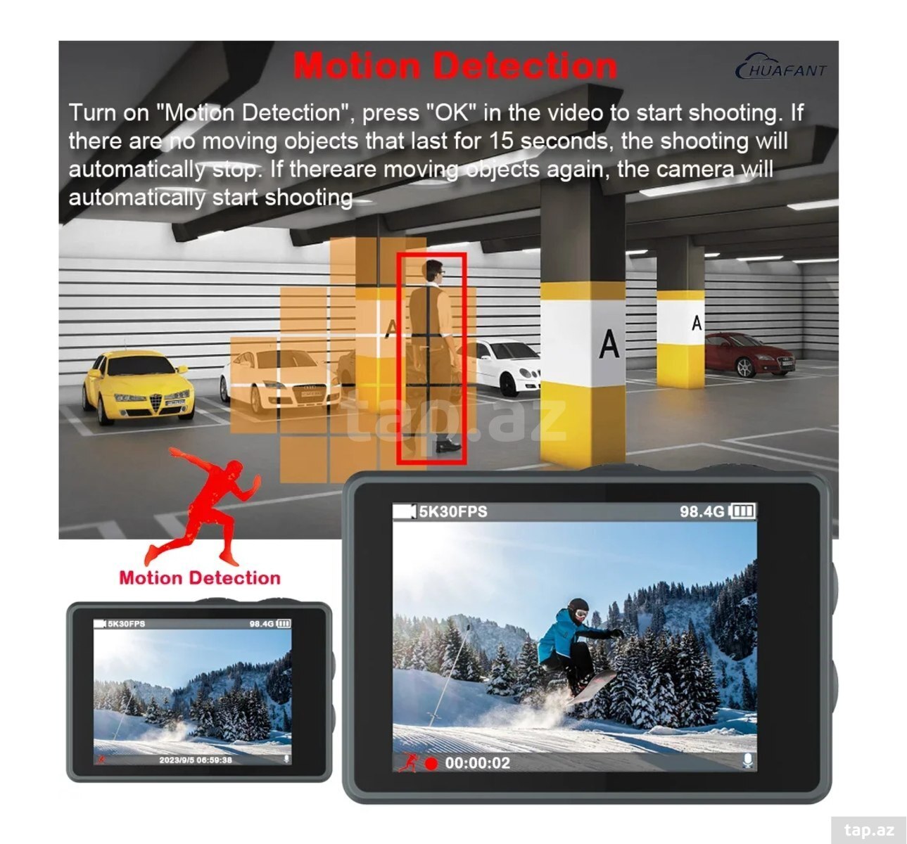 Action kamera 5K Ultra HD Wifi Touchscreen (13)