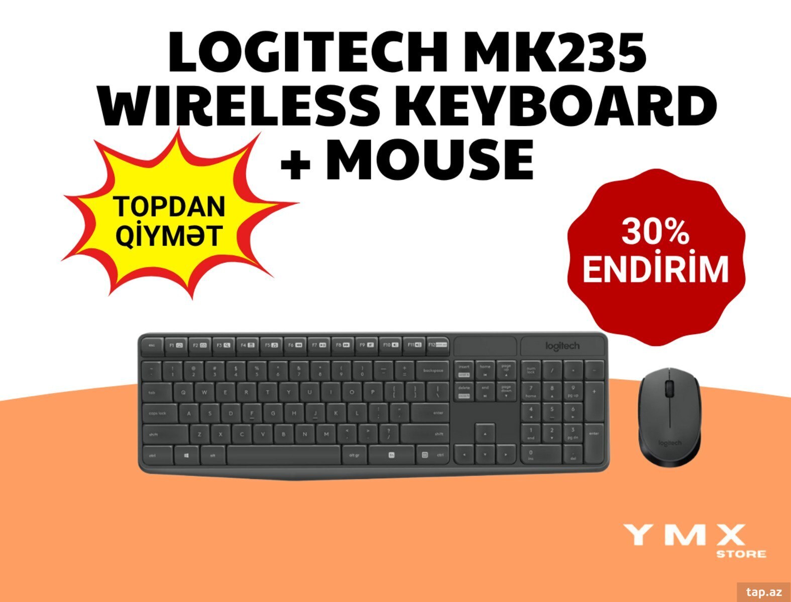 Logltech MK235 wlreless keyboard + mouse