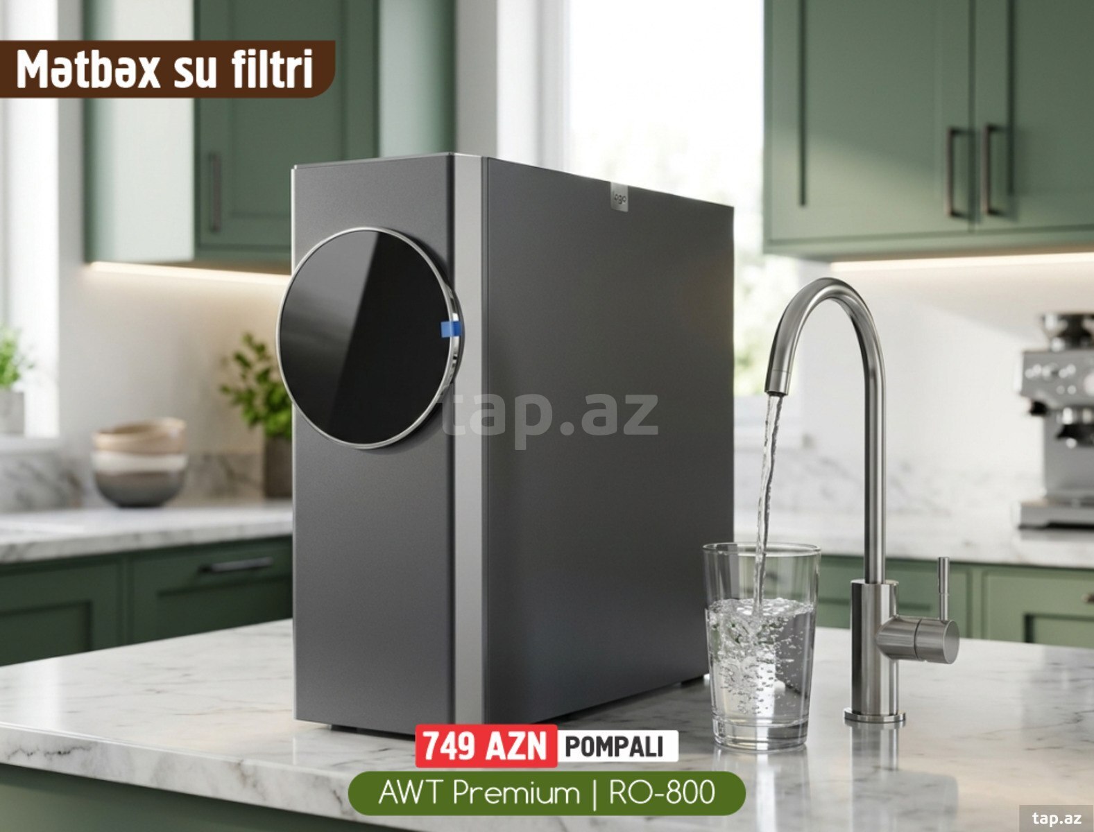 Su filteri AWT Premium 800 GPD