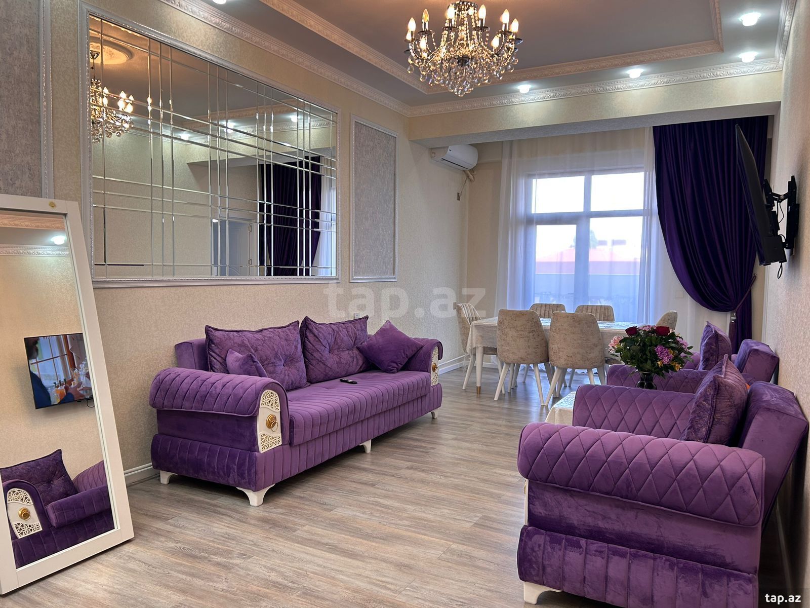 3-otaqlı yeni tikili kirayə verilir, Bayıl qəs., 75 m²
