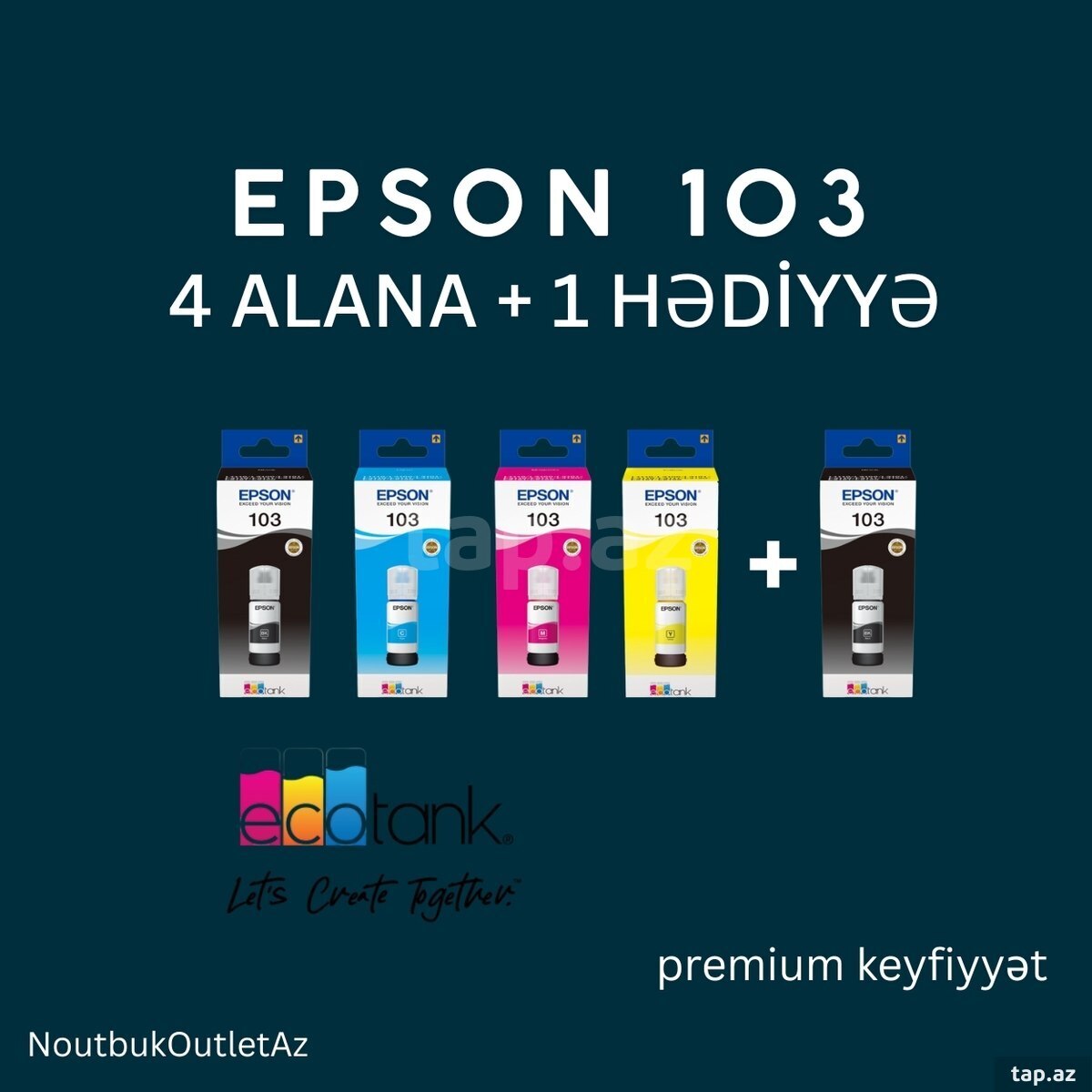 "Epson premium ink 103" mürəkkəbi