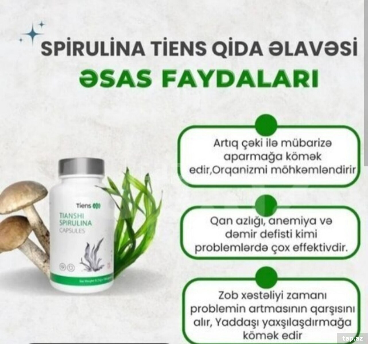 Spirulina kapsulu