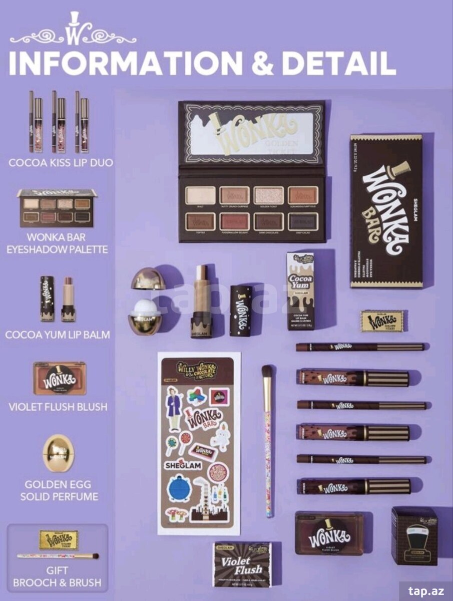 Sheglam Willy Wonka kosmetik dəsti (3)