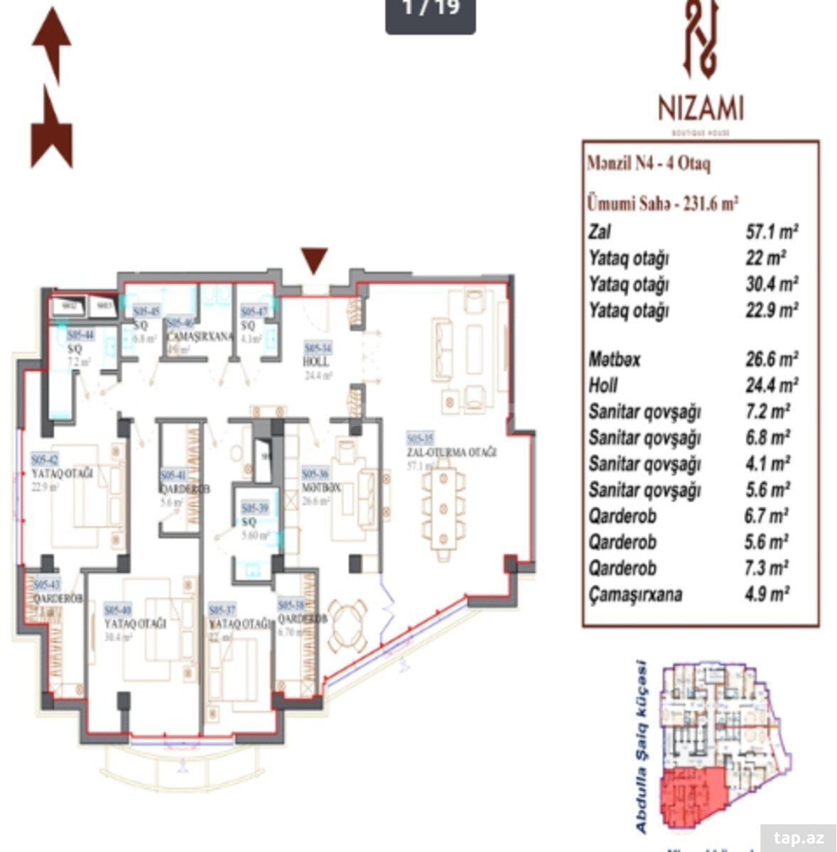 5-otaqlı yeni tikili, Nizami küç., 359 m² (10)