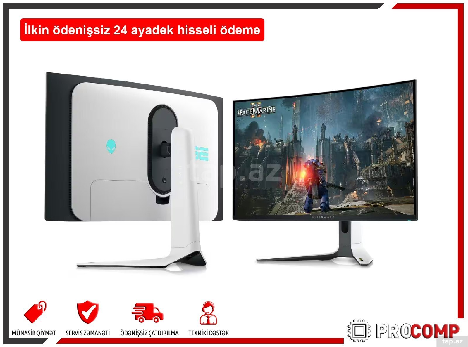 Curved Dell Alienware 32 4K QD-OLED gaming monitor - AW3225QF 210-BLLV (3)