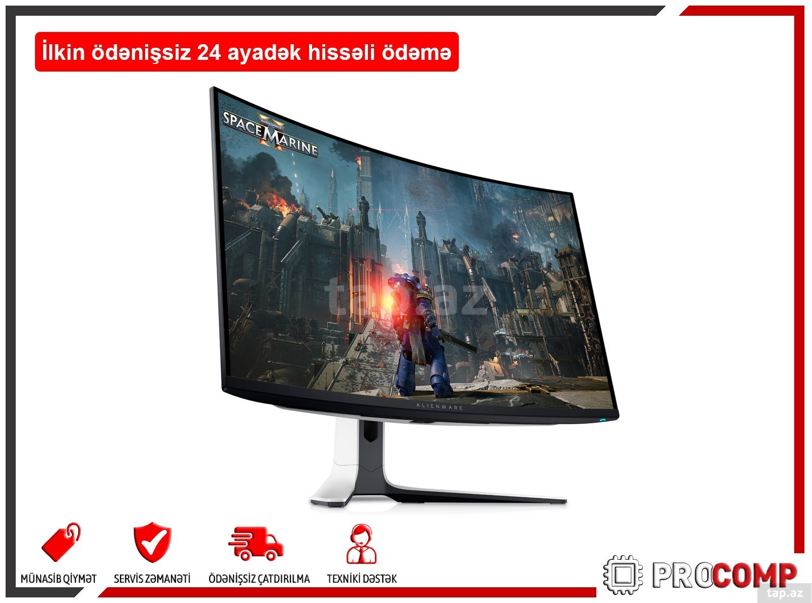 Curved Dell Alienware 32 4K QD-OLED gaming monitor - AW3225QF 210-BLLV (2)