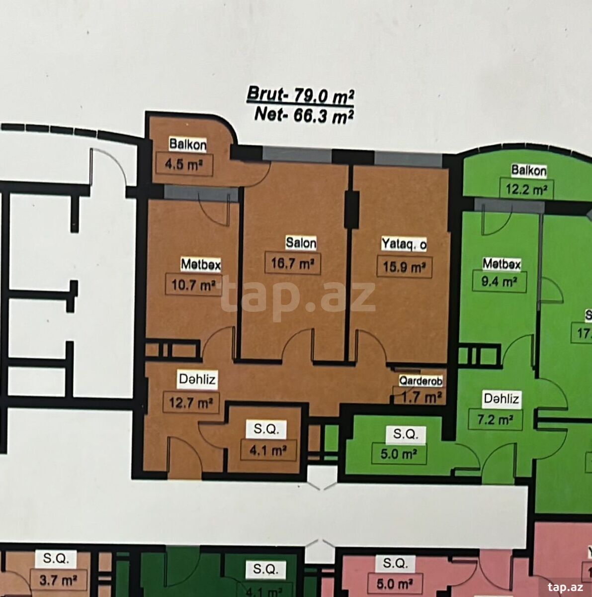 2-otaqlı yeni tikili, Lökbatan qəs., 79 m² (4)