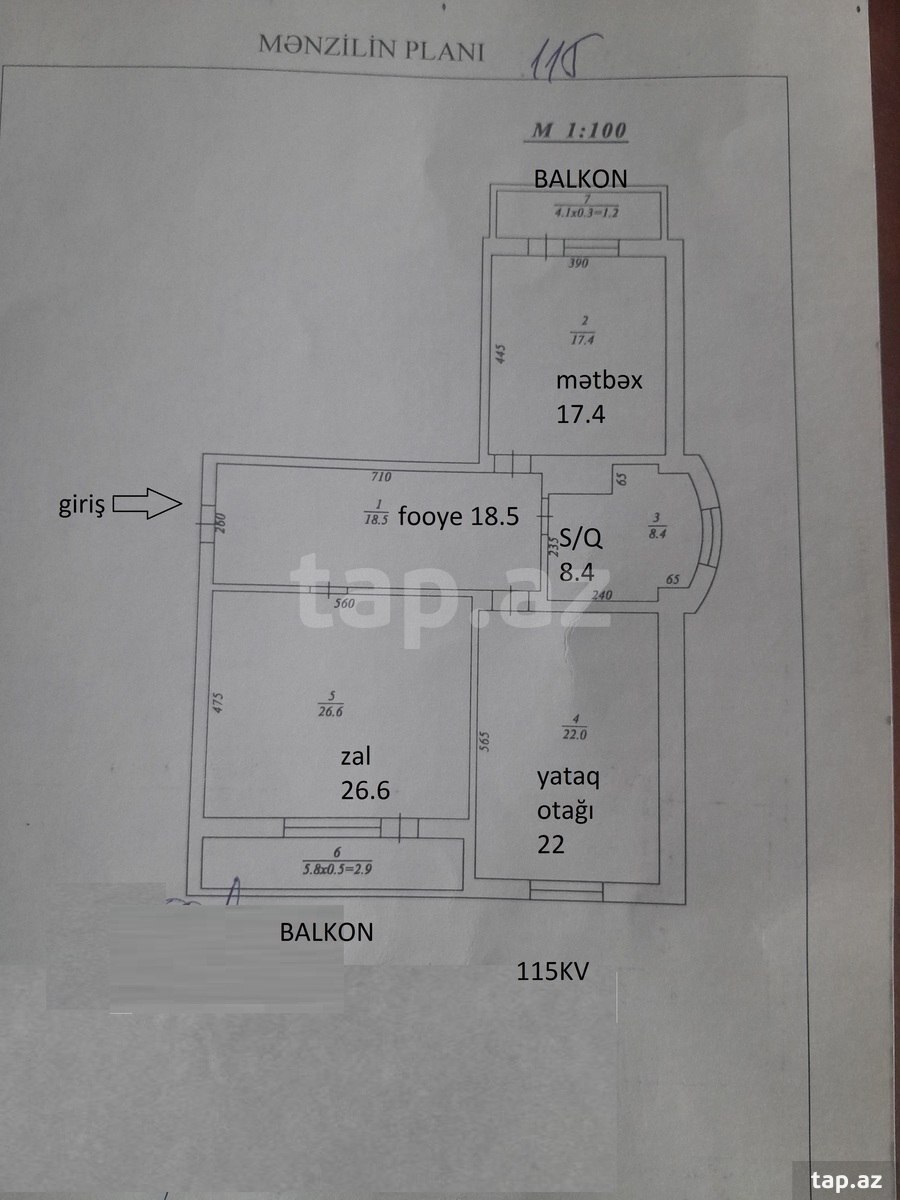 2-otaqlı yeni tikili, Nizami m., 115 m² (8)