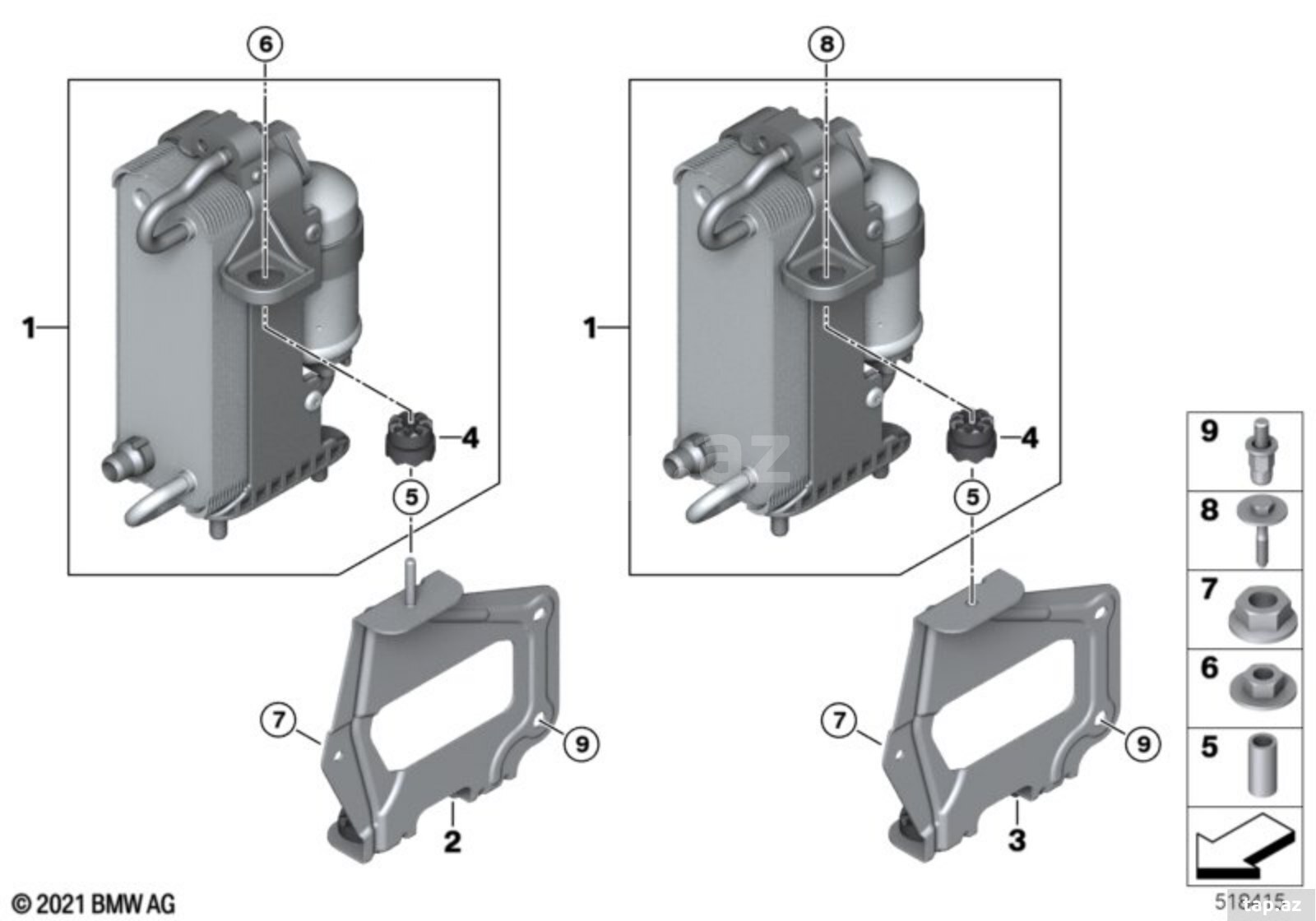BMW G30 kondisioner radiatoru G11,G12,G14, G15,G16 (3)