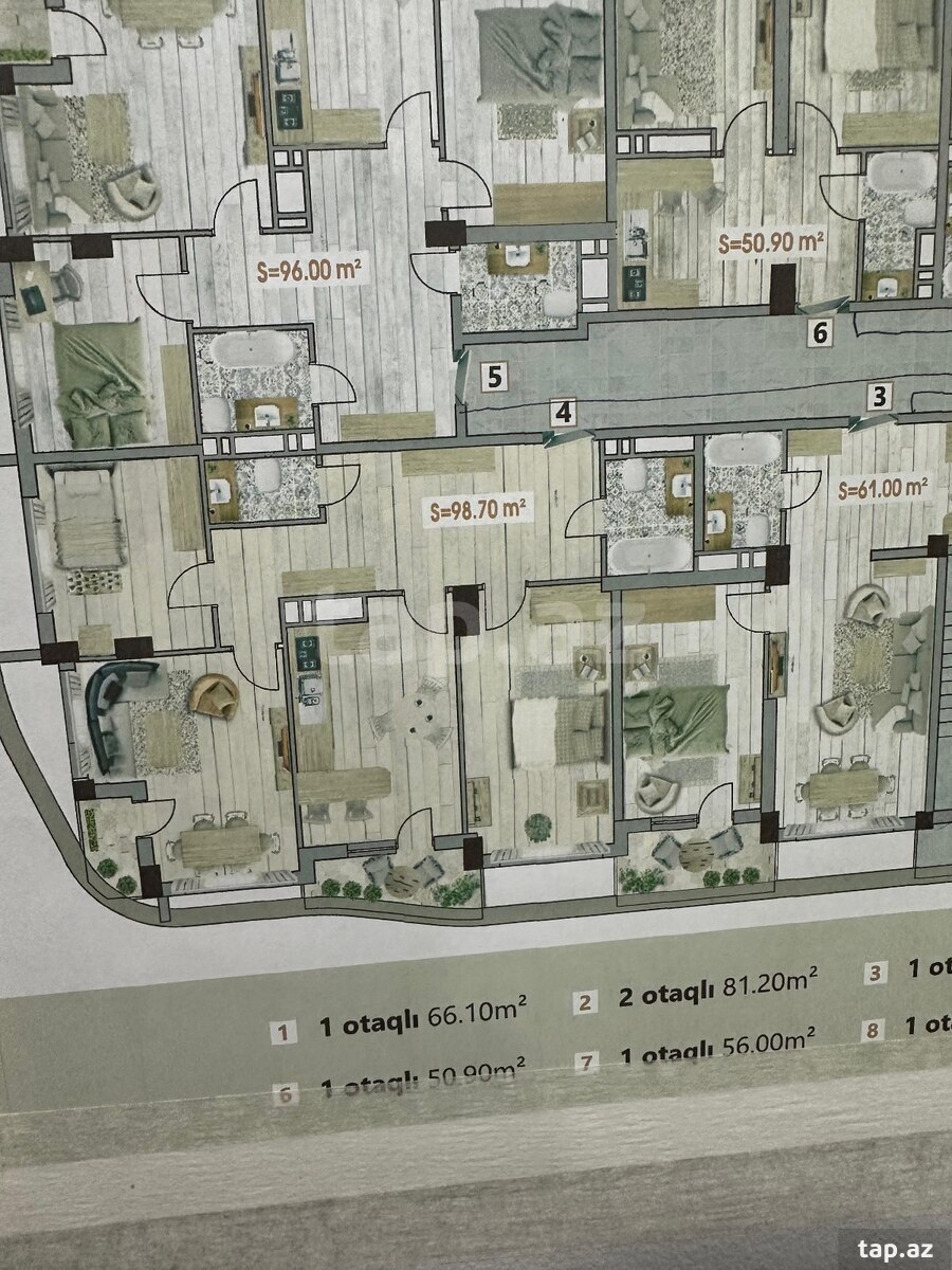 3-otaqlı yeni tikili, Bakıxanov qəs., 99 m² (5)