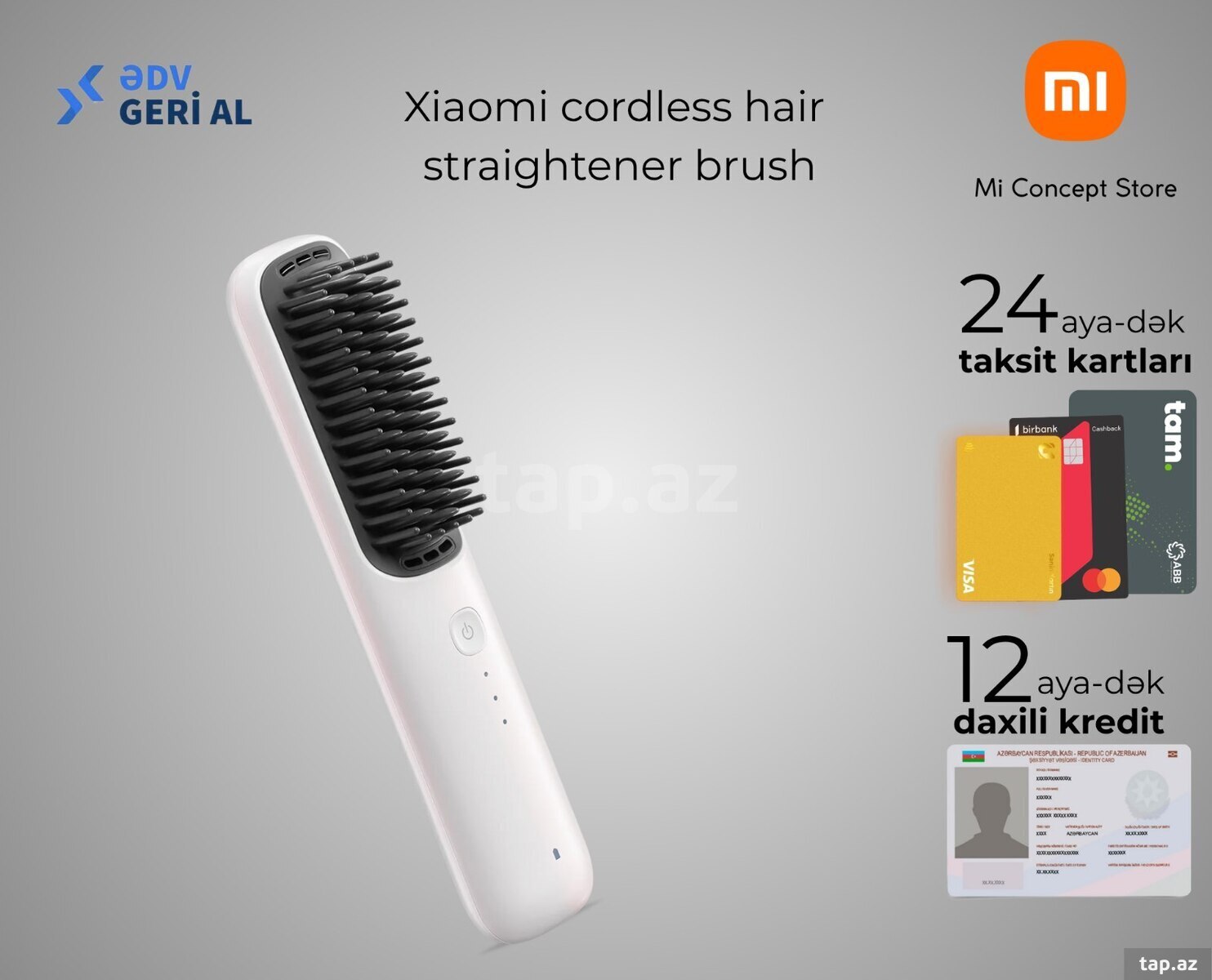 Saç düzləşdirici "Xiaomi Cordless Hair Brush"