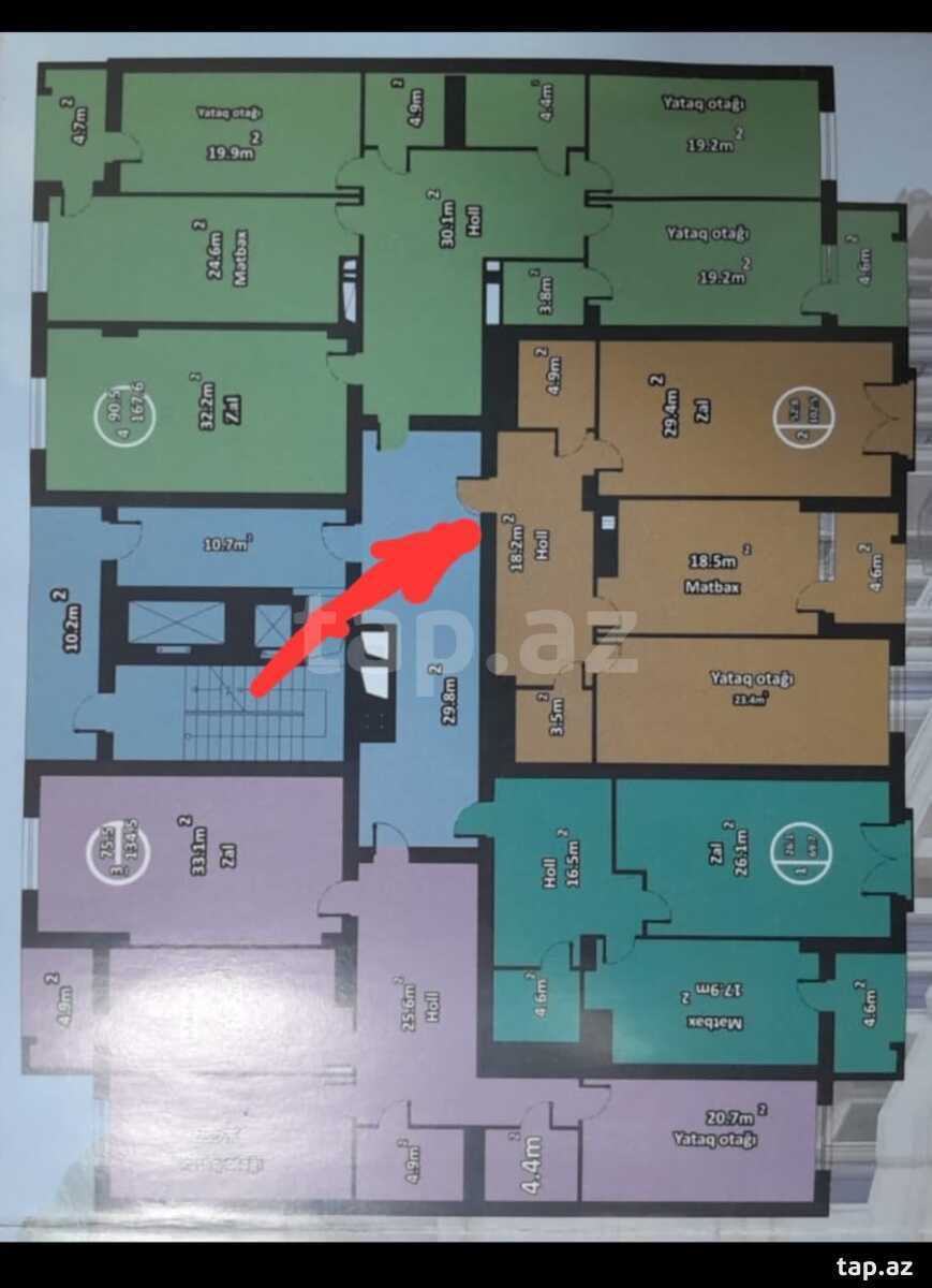 3-otaqlı yeni tikili, Nərimanov r., 110 m²