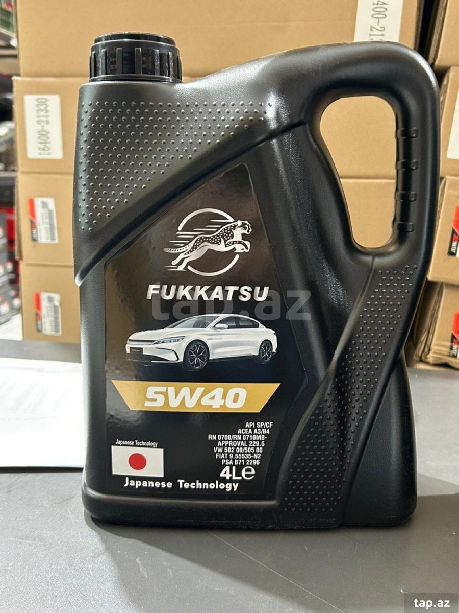 FUKKATSU mühərrik yağı 5W40 + yağ filteri və yağın dəyişilməsi 