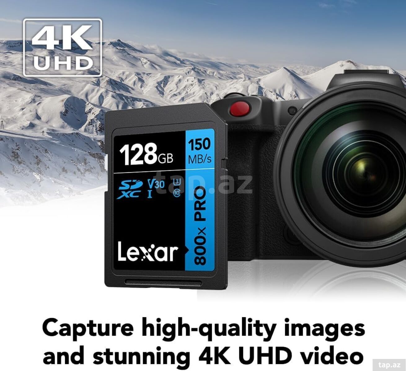 Yaddaş kartı Lexar 128GB 150 mb/s SD  (4)