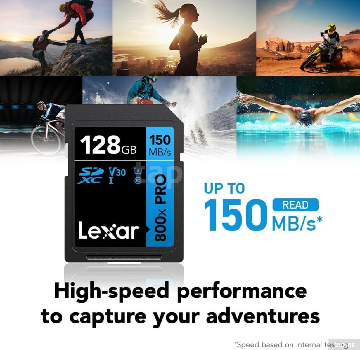 Yaddaş kartı Lexar 128GB 150 mb/s SD  (5)