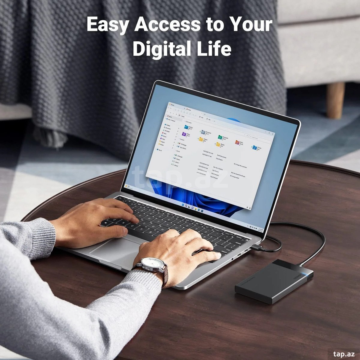HDD Qutusu Ugreen USB-C 2.5 Hard Drive Enclosure (7)