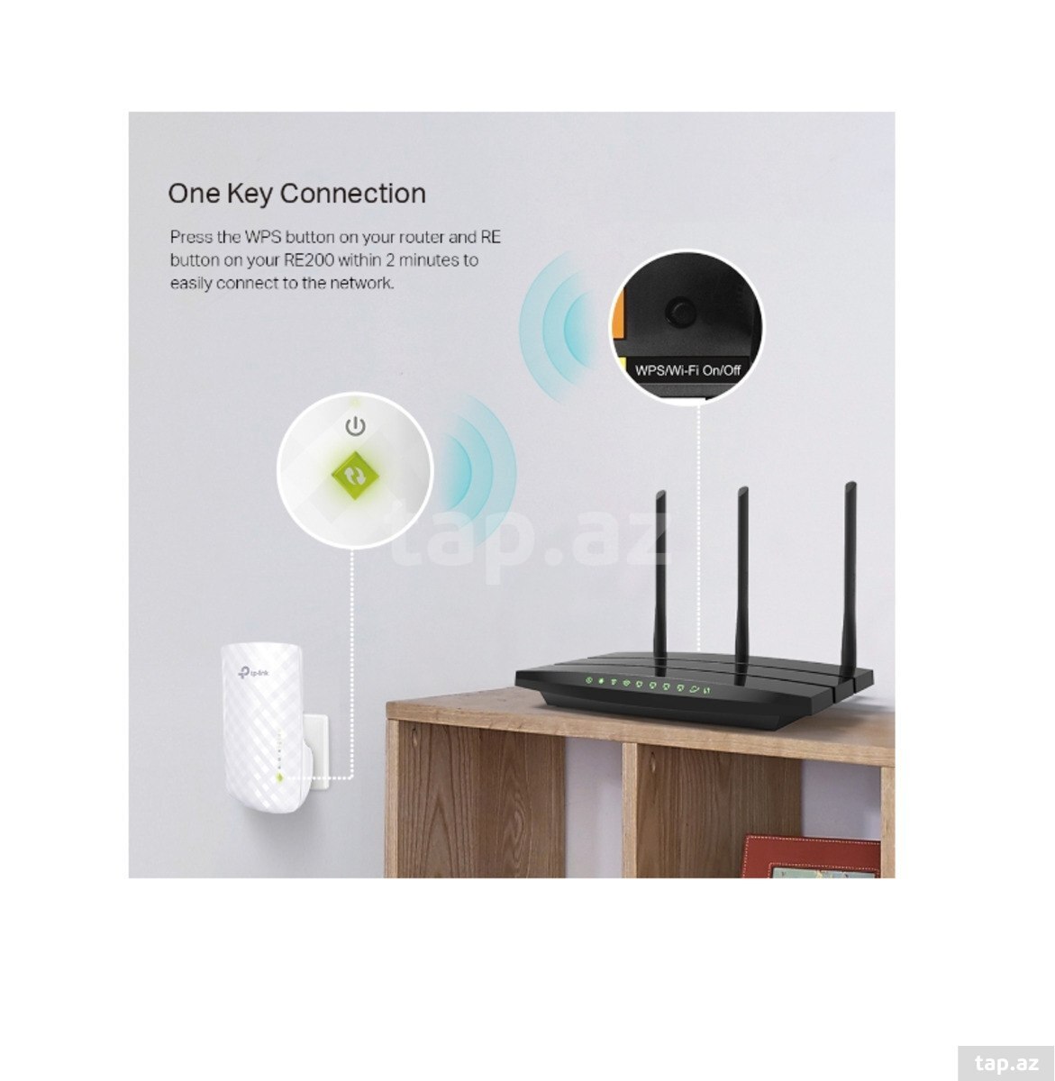 Wi-Fi paylayıcı "TP-Link RE200 5GHz" (5)
